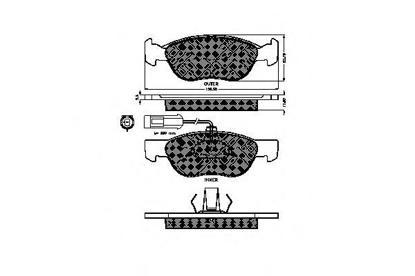 set placute frana,frana disc