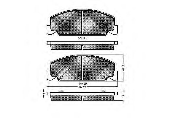 set placute frana,frana disc