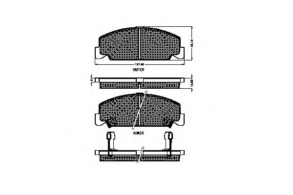 set placute frana,frana disc