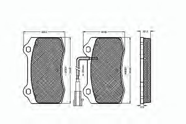 set placute frana,frana disc