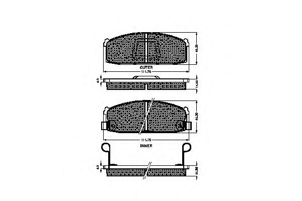 set placute frana,frana disc