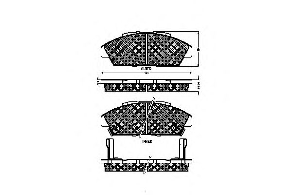 set placute frana,frana disc