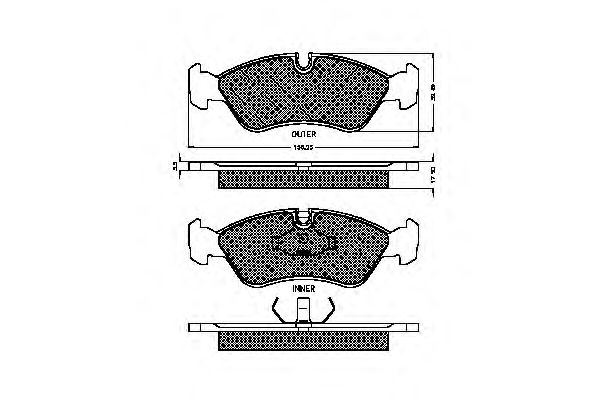 set placute frana,frana disc