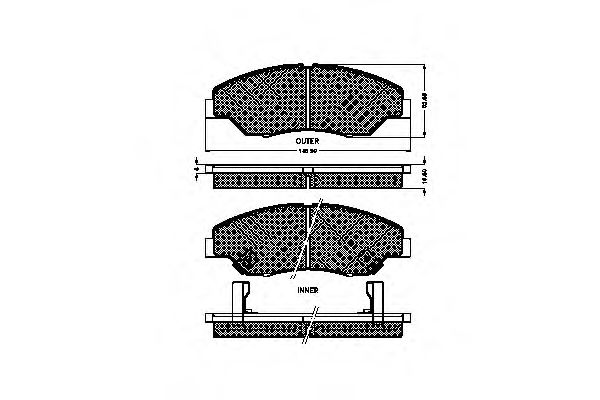 set placute frana,frana disc