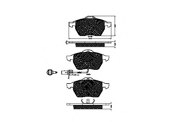 set placute frana,frana disc