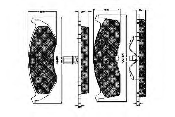 set placute frana,frana disc