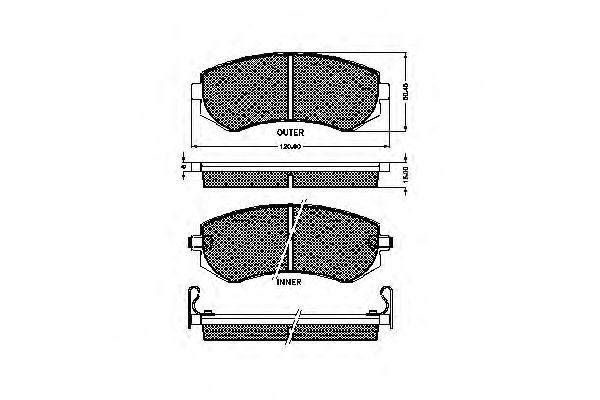 set placute frana,frana disc