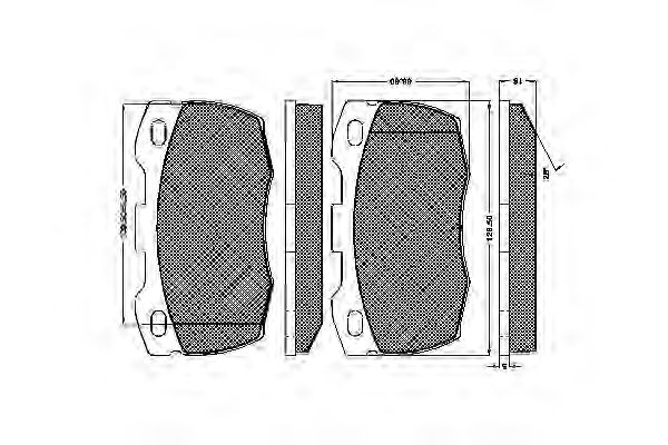 set placute frana,frana disc