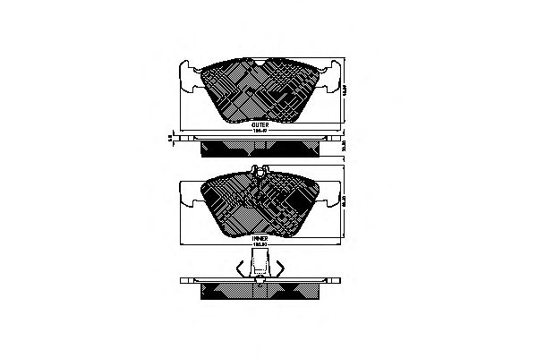 set placute frana,frana disc