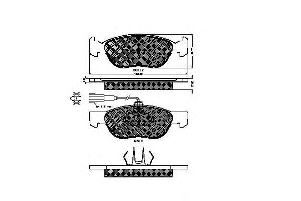 set placute frana,frana disc