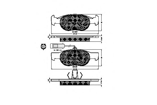 set placute frana,frana disc