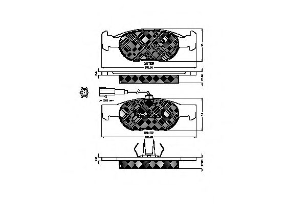 set placute frana,frana disc