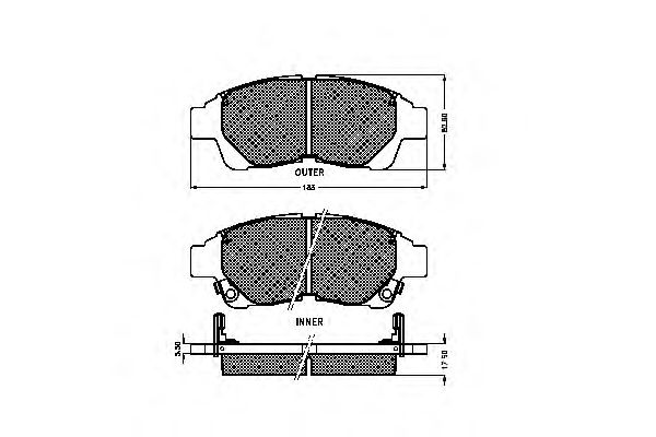 set placute frana,frana disc