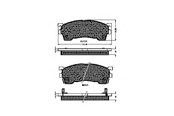 set placute frana,frana disc