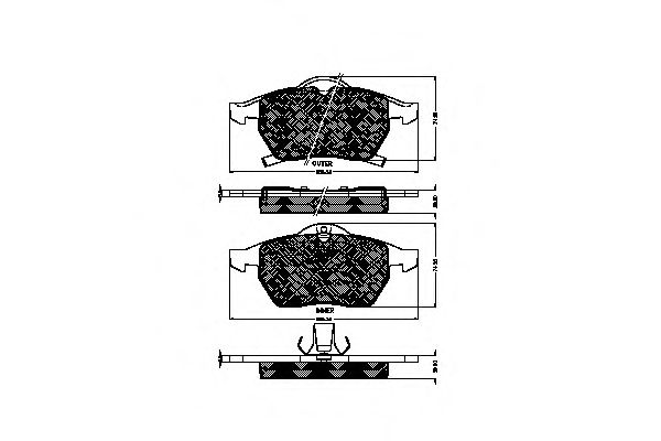 set placute frana,frana disc