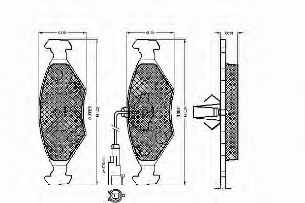 set placute frana,frana disc