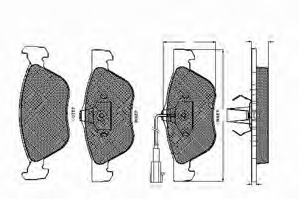 set placute frana,frana disc