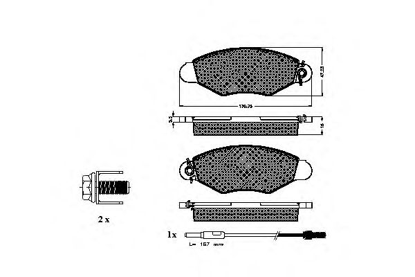 set placute frana,frana disc