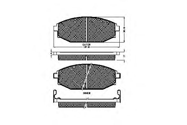 set placute frana,frana disc