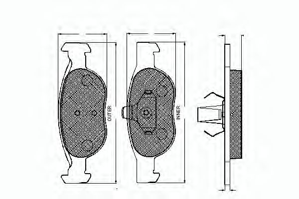 set placute frana,frana disc