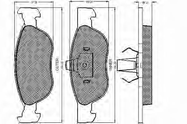 set placute frana,frana disc