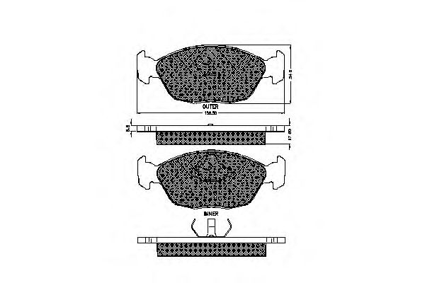 set placute frana,frana disc