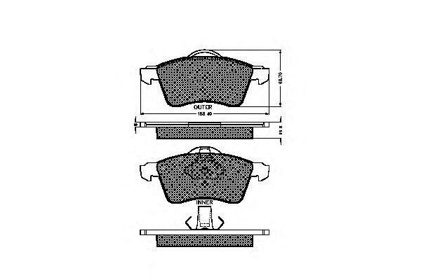 set placute frana,frana disc