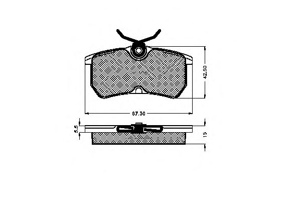 set placute frana,frana disc