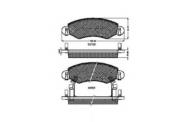 set placute frana,frana disc