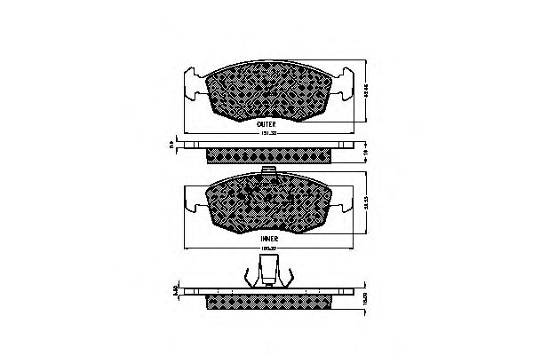 set placute frana,frana disc