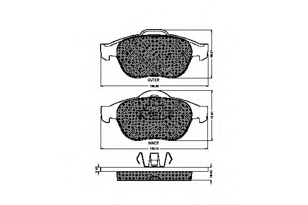 set placute frana,frana disc