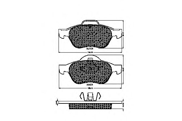 set placute frana,frana disc