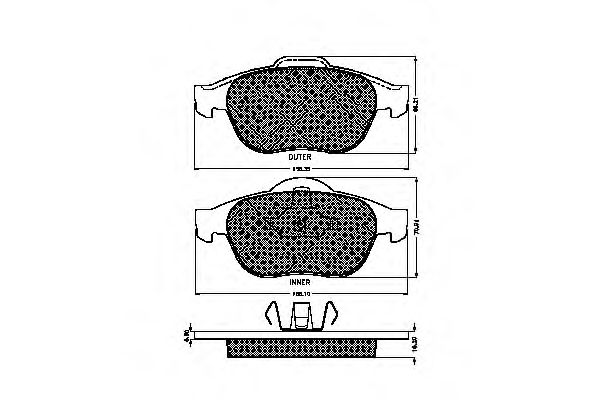 set placute frana,frana disc