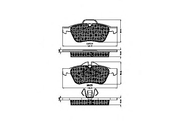 set placute frana,frana disc