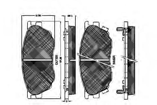 set placute frana,frana disc