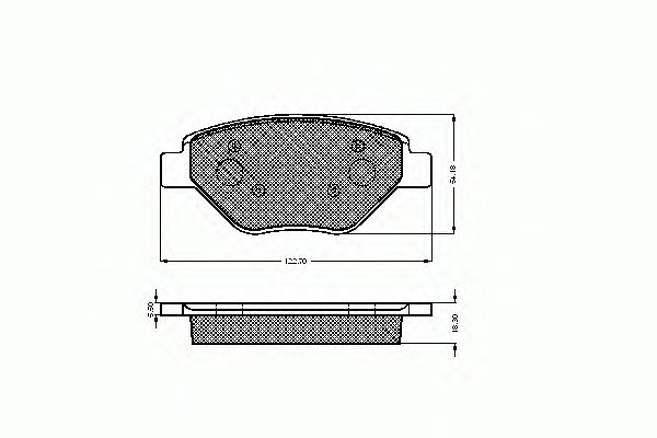 set placute frana,frana disc