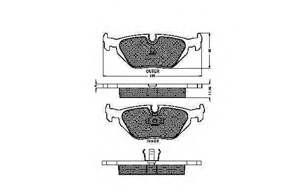 set placute frana,frana disc