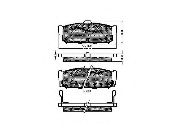 set placute frana,frana disc