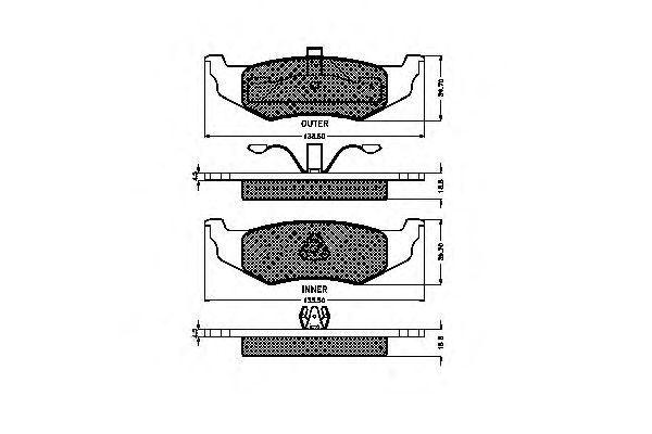 set placute frana,frana disc