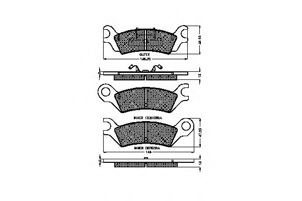 set placute frana,frana disc