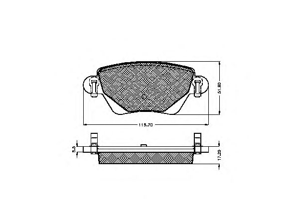 set placute frana,frana disc