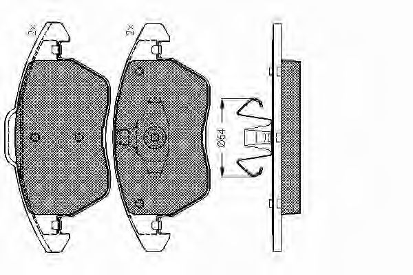 set placute frana,frana disc