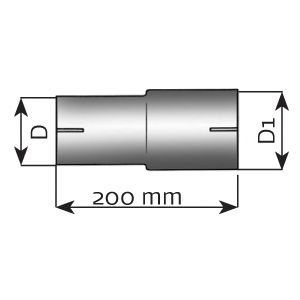 Conector teava, sistem de esapament