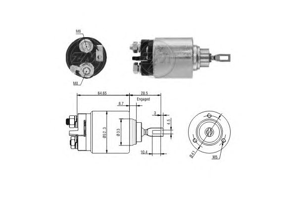 Solenoid, electromotor