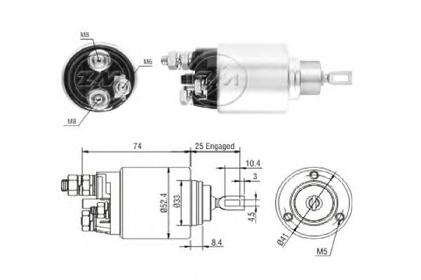 Solenoid, electromotor