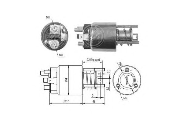 Solenoid, electromotor