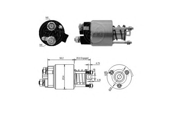 Solenoid, electromotor