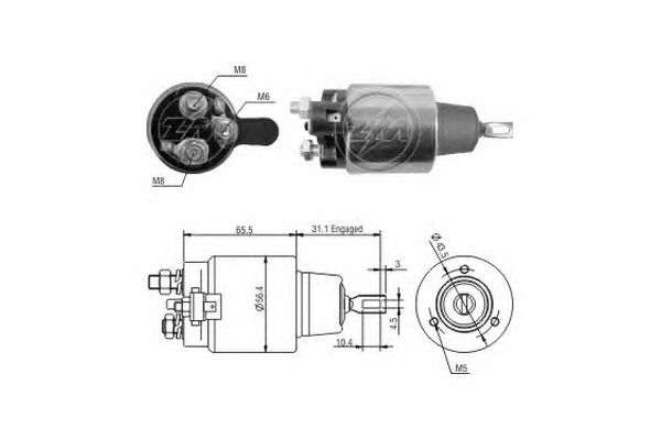 Solenoid, electromotor