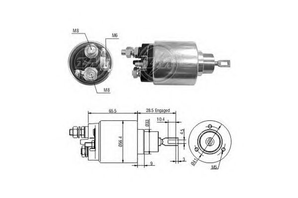 Solenoid, electromotor