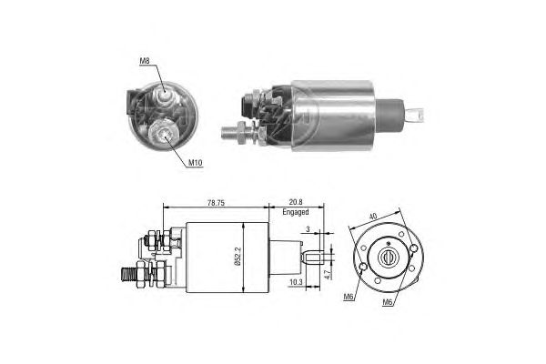 Solenoid, electromotor